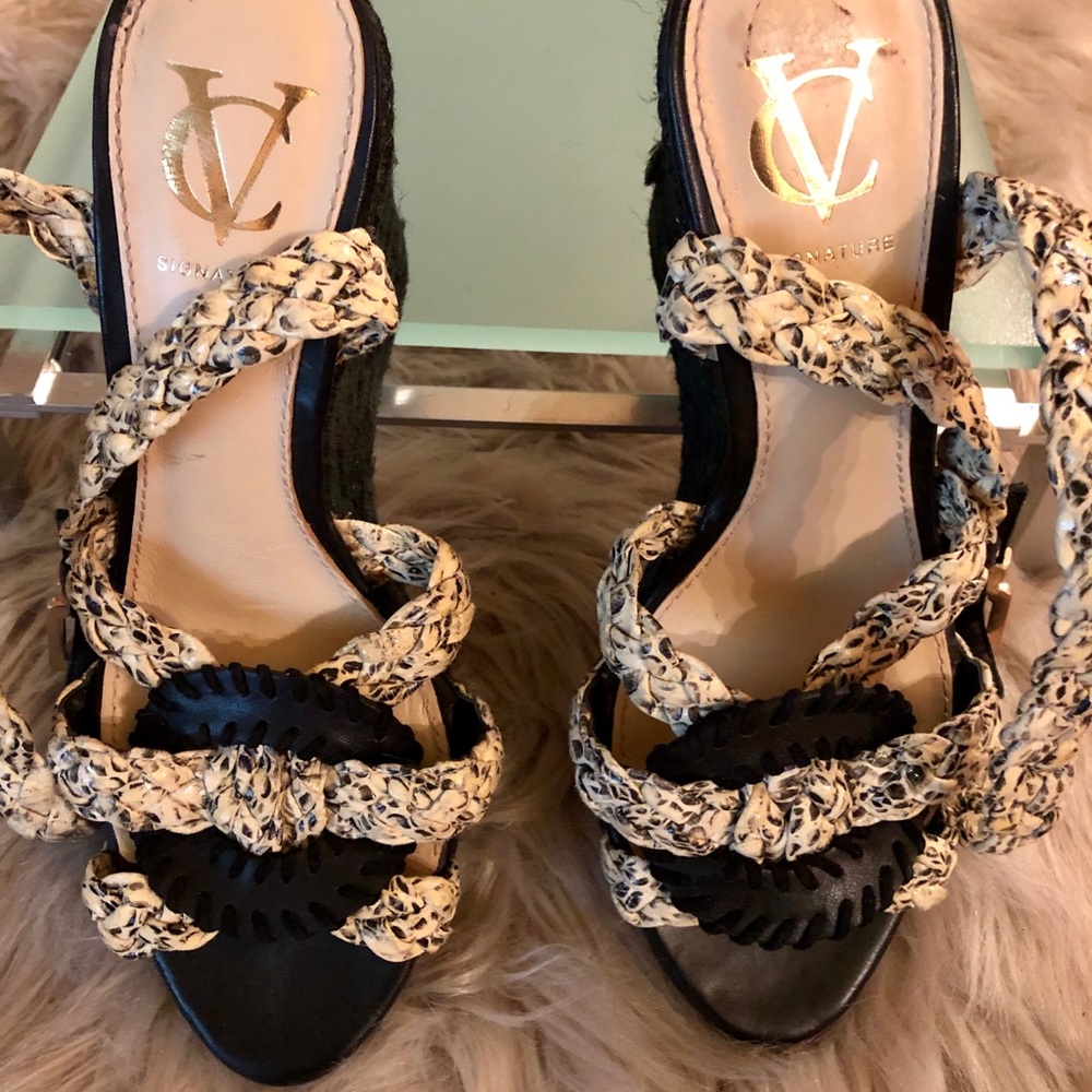 Vc Collections Python Embossed Leather Espadrilles - image 7